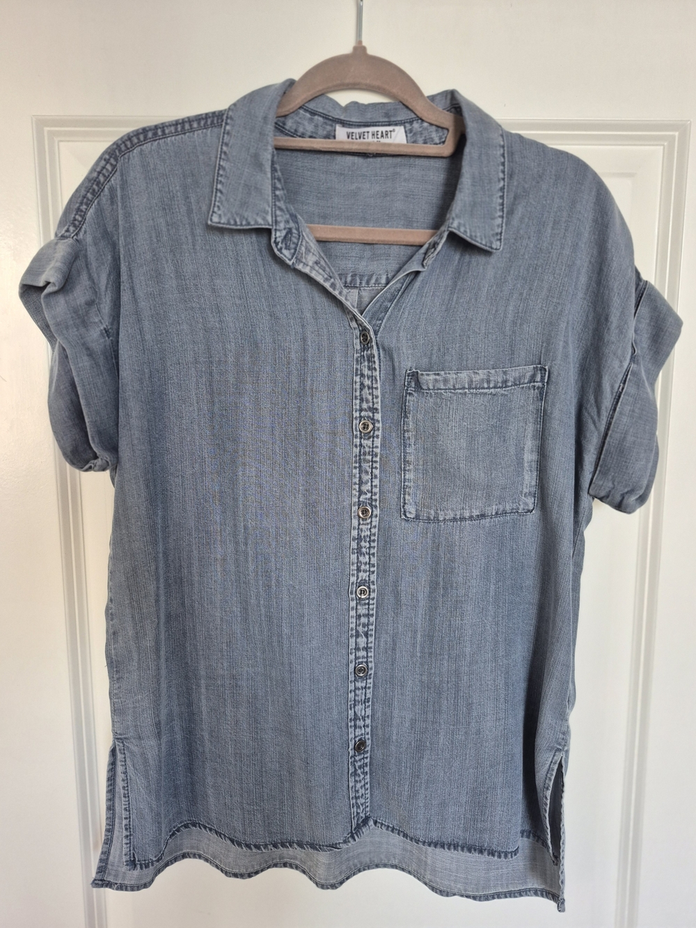Velvet Heart Men's Light Blue Denim Shirt